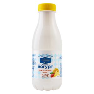 Йогурт питьевой манго-ананас-личи 2,5% 450 г