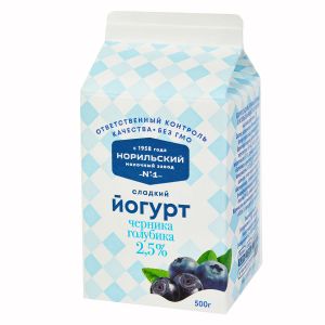 Йогурт черника-голубика 2,5% 500 г